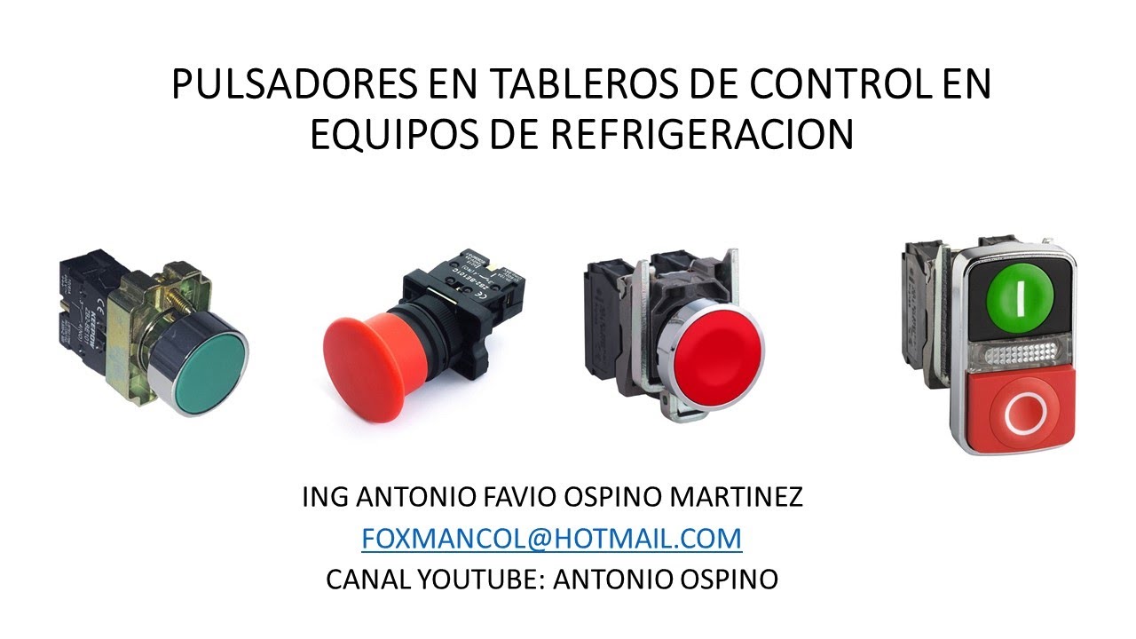 PULSADORES PARA TABLEROS DE CONTROL DE EQUIPOS DE REFRIGERACION Y CLIMATIZACION