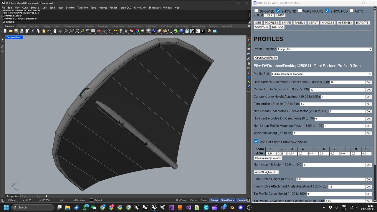 KaroroWING full dual surface wings