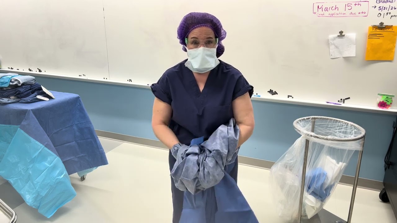 Doffing surgical gown & gloves