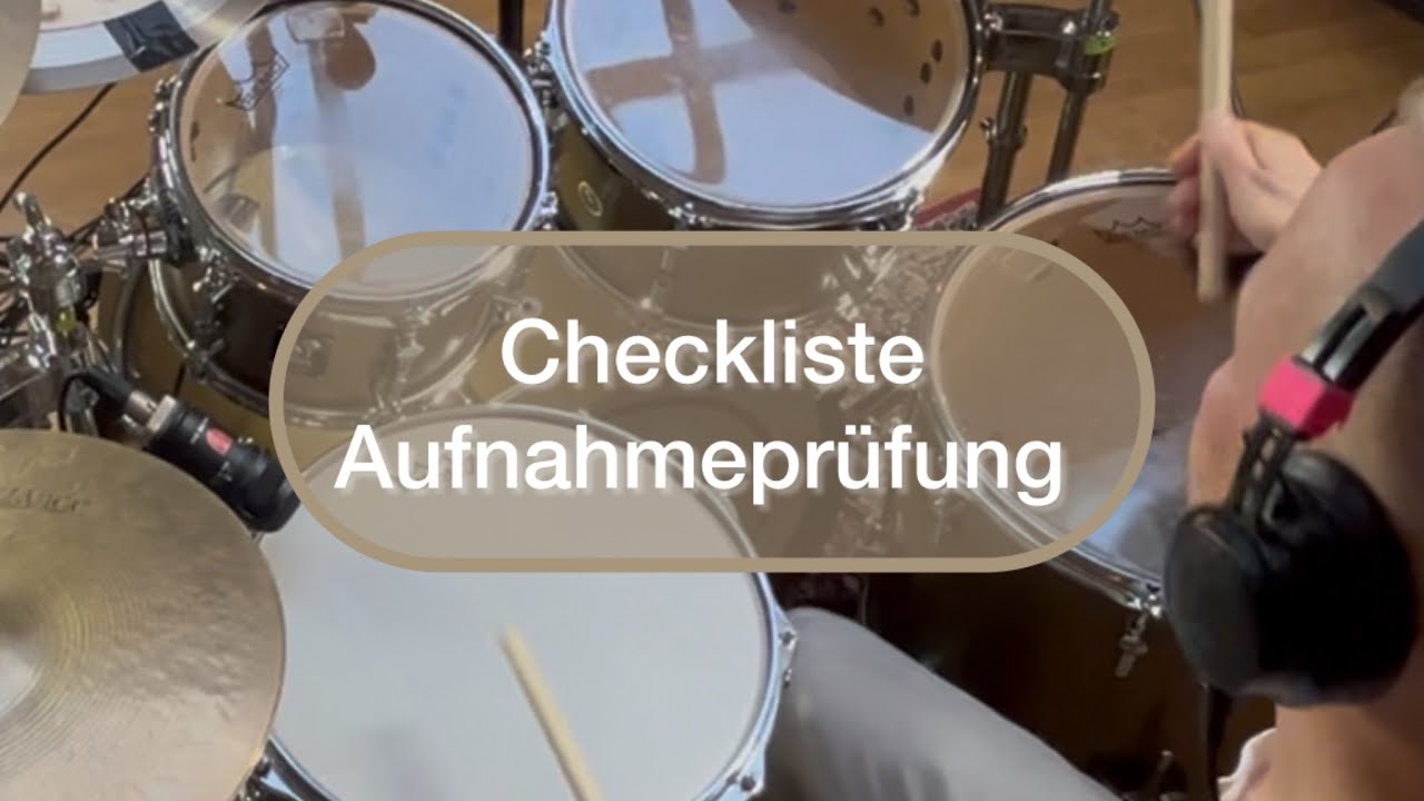 Aufnahmeprüfungen (Pop Schlagzeug)
