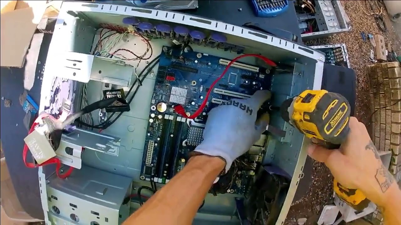 E-Waste Recycling: Disassembling Desktops to Salvage Components