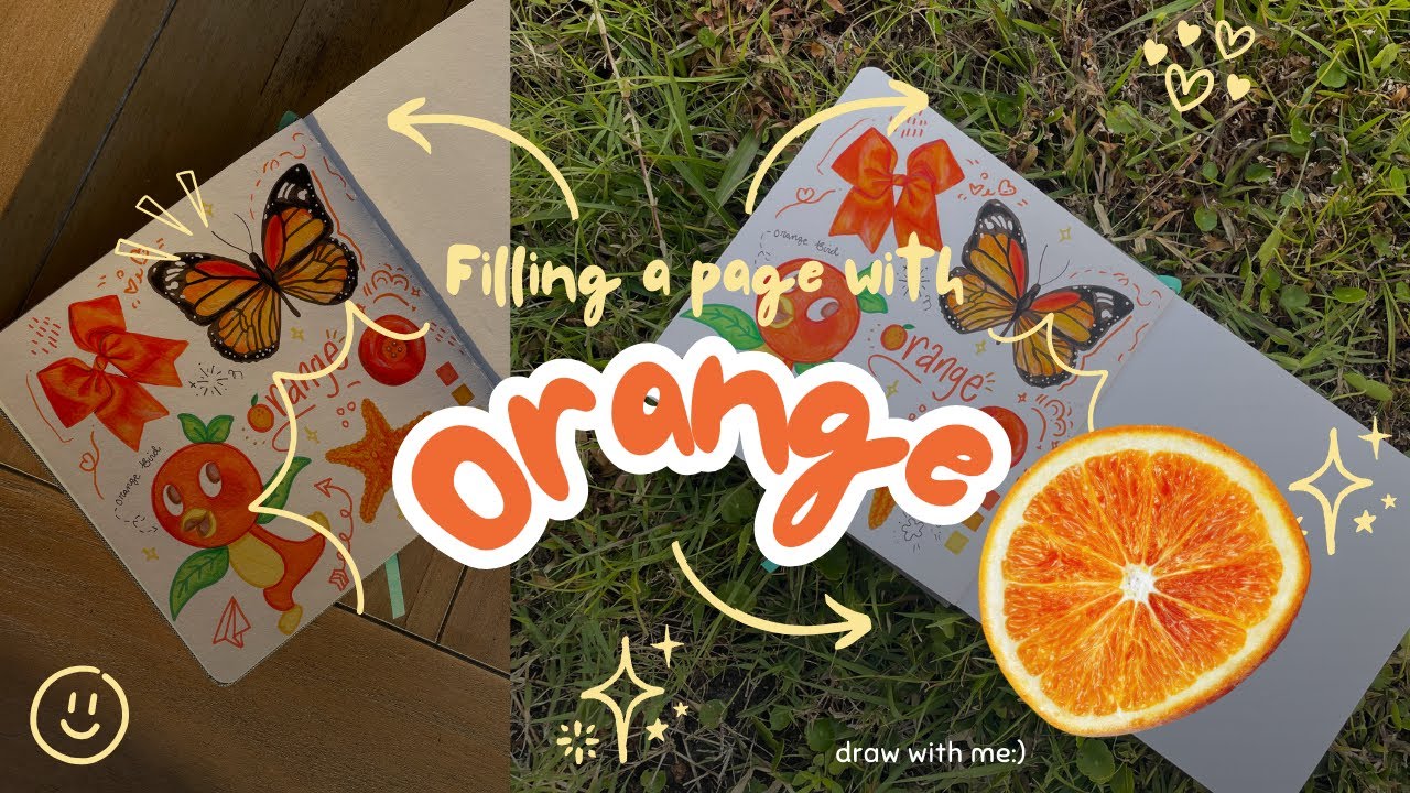 Day Two of Filling a Page With One Color: ORANGE