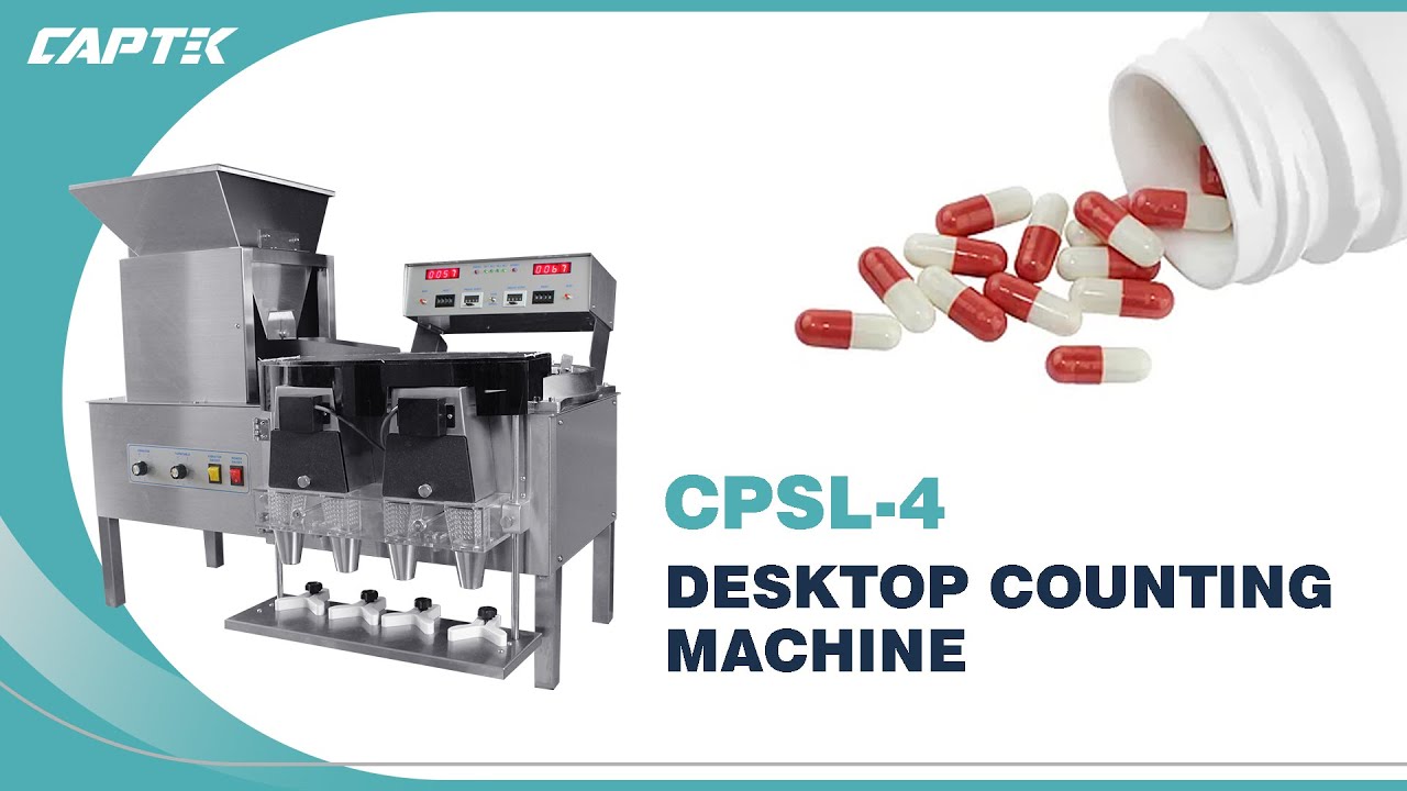 Desktop Tablet Counter | CPSL-4 | Capsule Counting Machine | Semi Automatic | Bottles Cans Bags