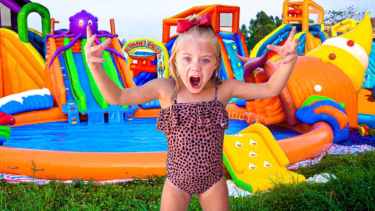 6 Year Old Everleigh Turned Her Backyard Into A Real Waterpark For 24 Hours!!!