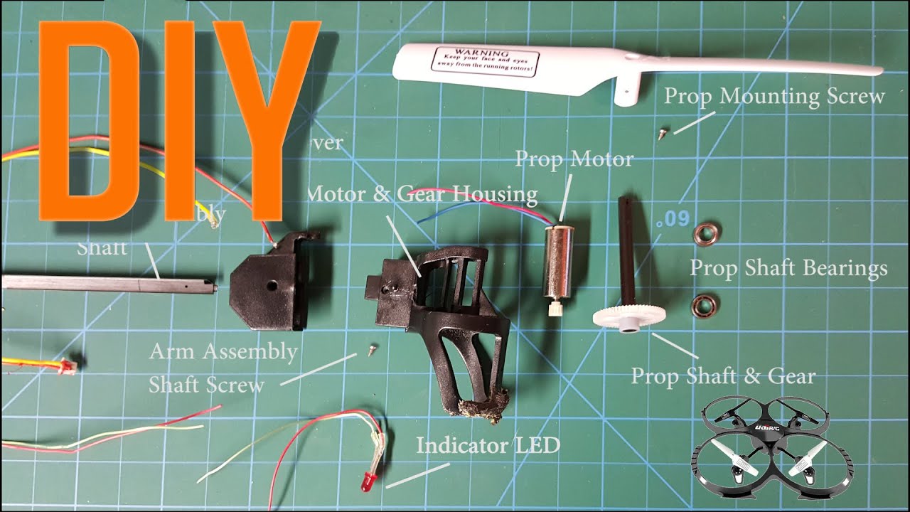 UDI Quadcopter Motor & Gears Disassembly - U818A DroneTube
