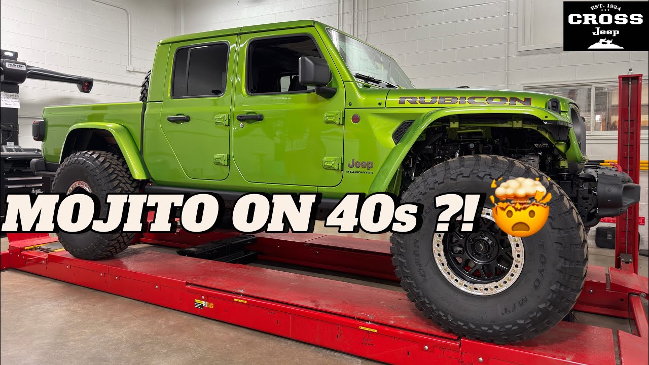 Jeep Gladiator Rubicon X 2026 года выпуска, цвет Mojito, на 40-дюймовых колёсах 😳 | Лифт-комплект...