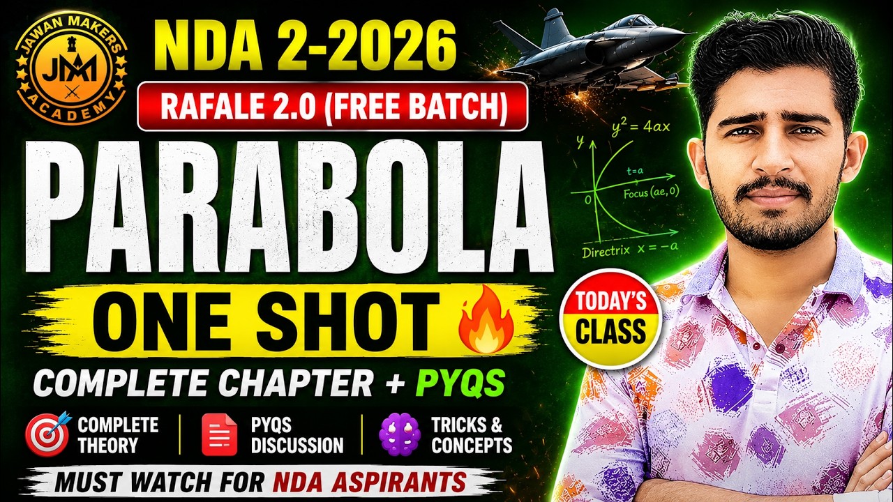 PARABOLA One Shot 🔥 | Complete Chapter + PYQs | RAFALE 2.0 | NDA 2 2026