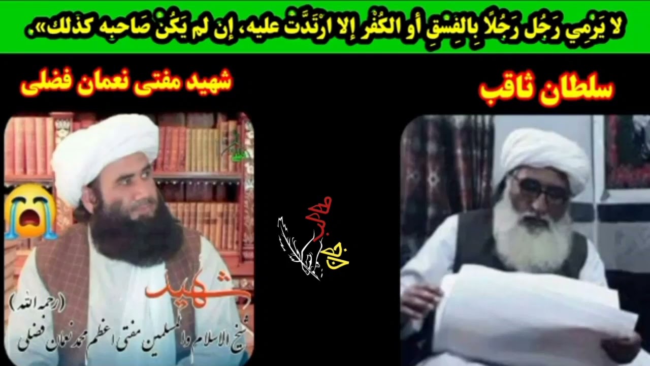 سلطان ثاقب Vs الشیخ الاسلام شھید مفتی نعمان فضلی صاحب 😘👆