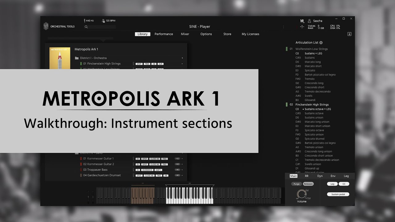 Metropolis Ark 1 Walkthrough: Instrument sections