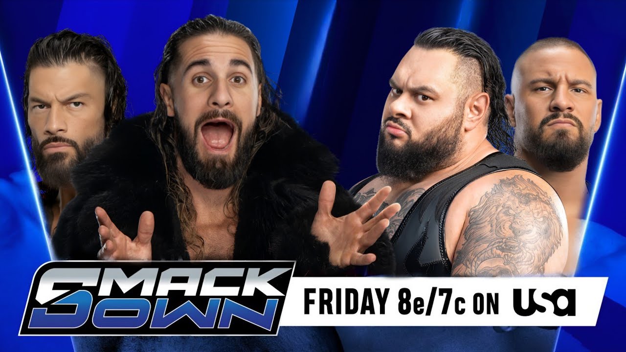 Roman Reigns & Seth Rollins Vs Bron Breakker, Bronson Reed & The Vision WWE SMACKDOWN - Full Match