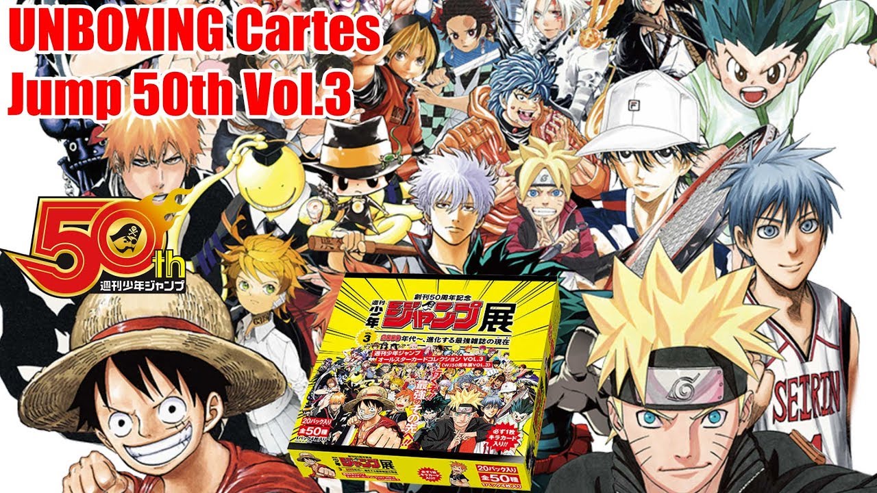 Ouverture de 20 boosters de cartes Shonen Jump - Spécial Jump50th Expo vol.3