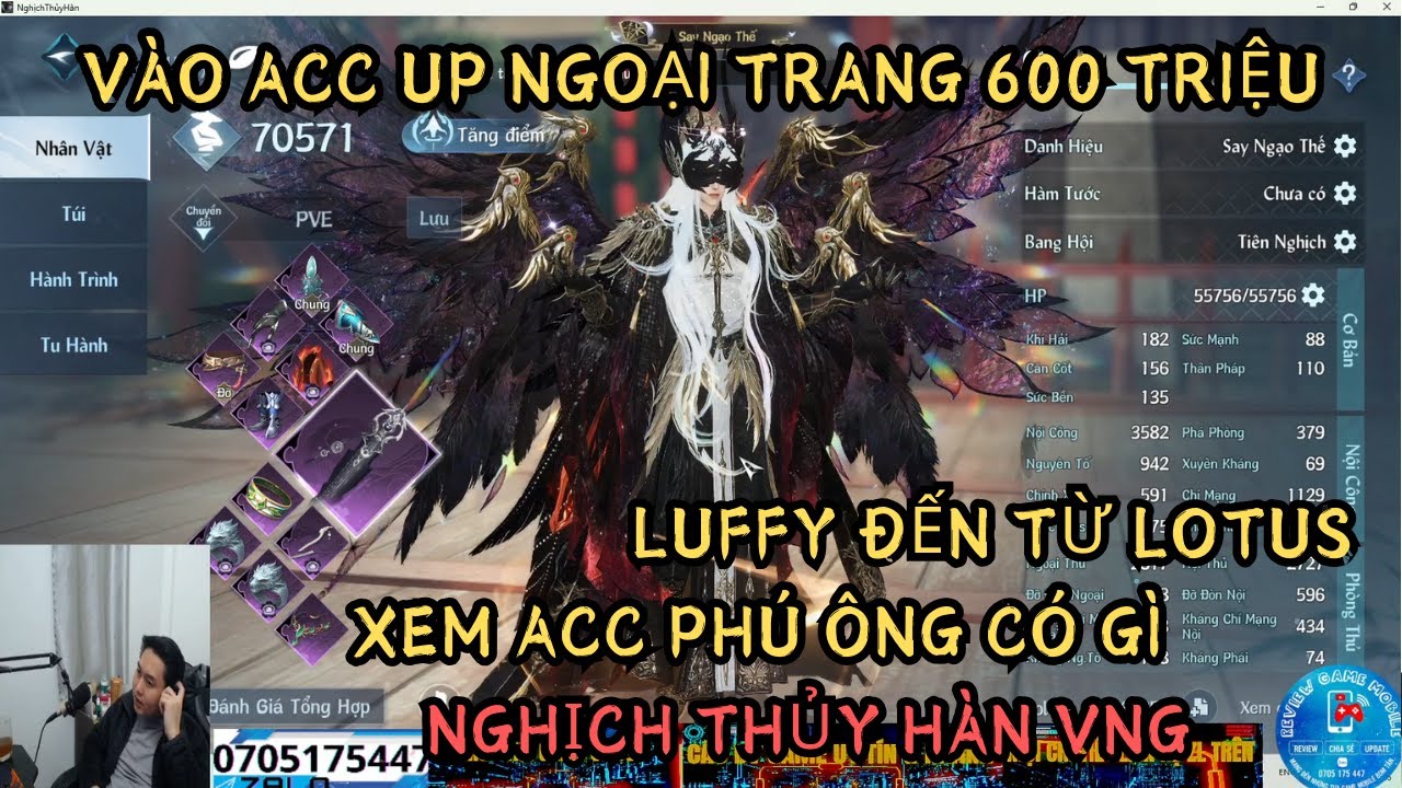 NGHỊCH THỦY HÀN VNG : VÀO ACC UP NGOẠI TRANG 600 TRIỆU - CÙNG XEM TRONG ACC PHÚ ÔNG CÓ GÌ