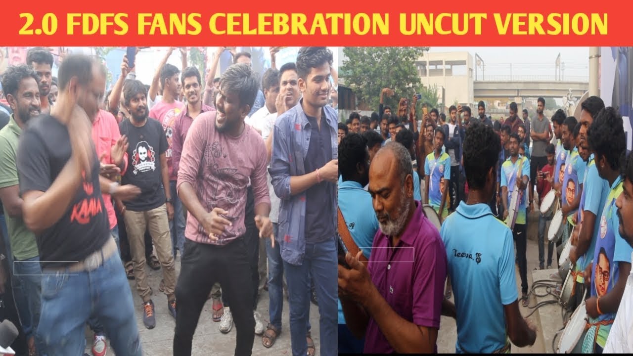 2.0 FDFS Uncut Fans Celebration at Rohini Theatre | #FDFS | Shankar | Rajnikanth