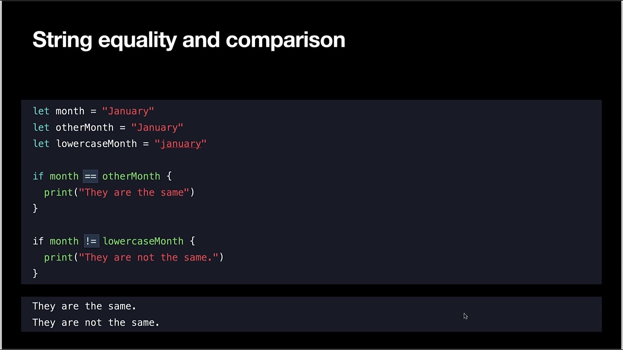 Strings in Swift