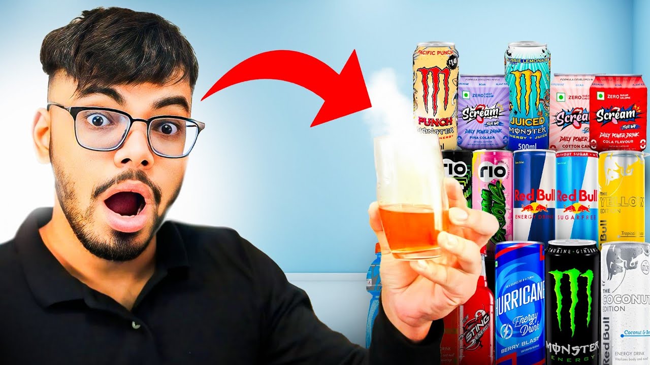 I Tried Every Energy Drink in India And Mixed Them!