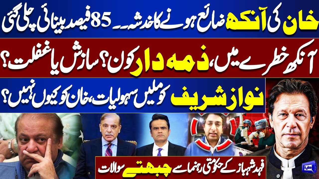 Imran Khan’s Eye at Risk | 85% Vision Lost | Fahad Shehbaz Questions Govt | Conspiracy or Negligence