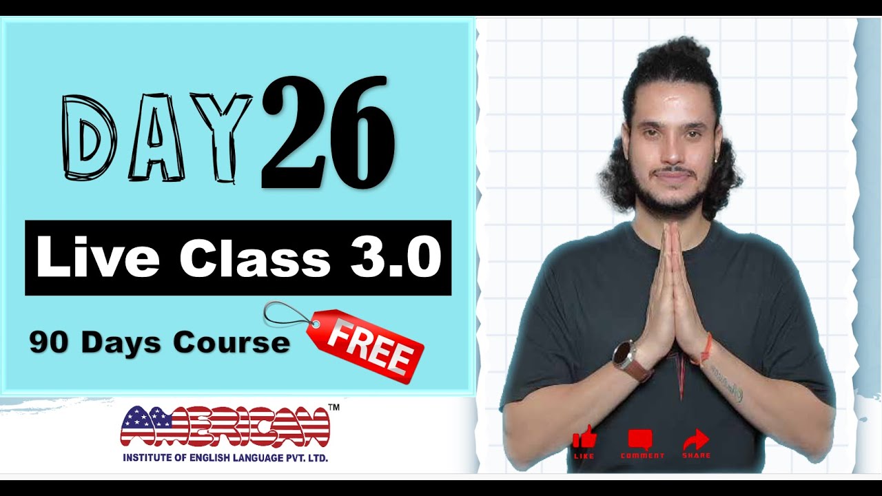 Live Class (3.0) | Day 26 | Revision of All THE RULES | is am are | Have Has | Have been Has Been