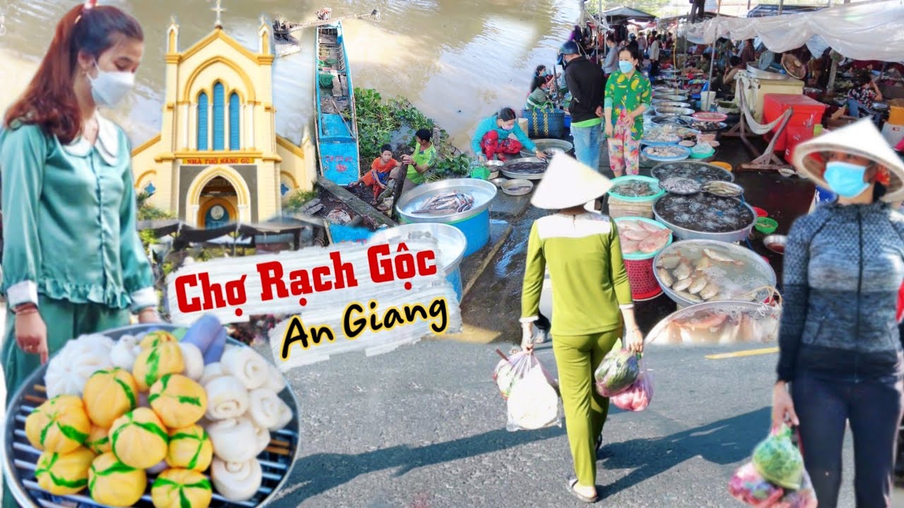 Chợ Rạch Gộc An Hòa Châu Thành An Giang những ngày cận noel