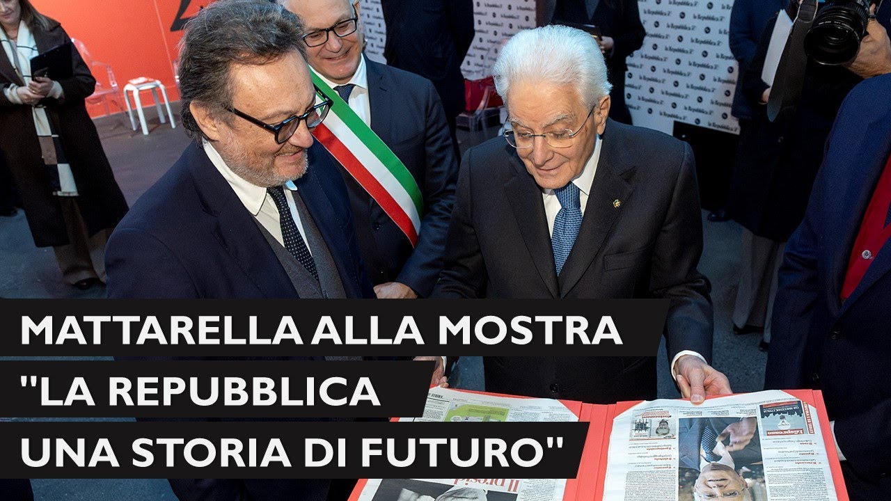 Mattarella visita la mostra fotografica per i cinquant’anni del quotidiano “la Repubblica”