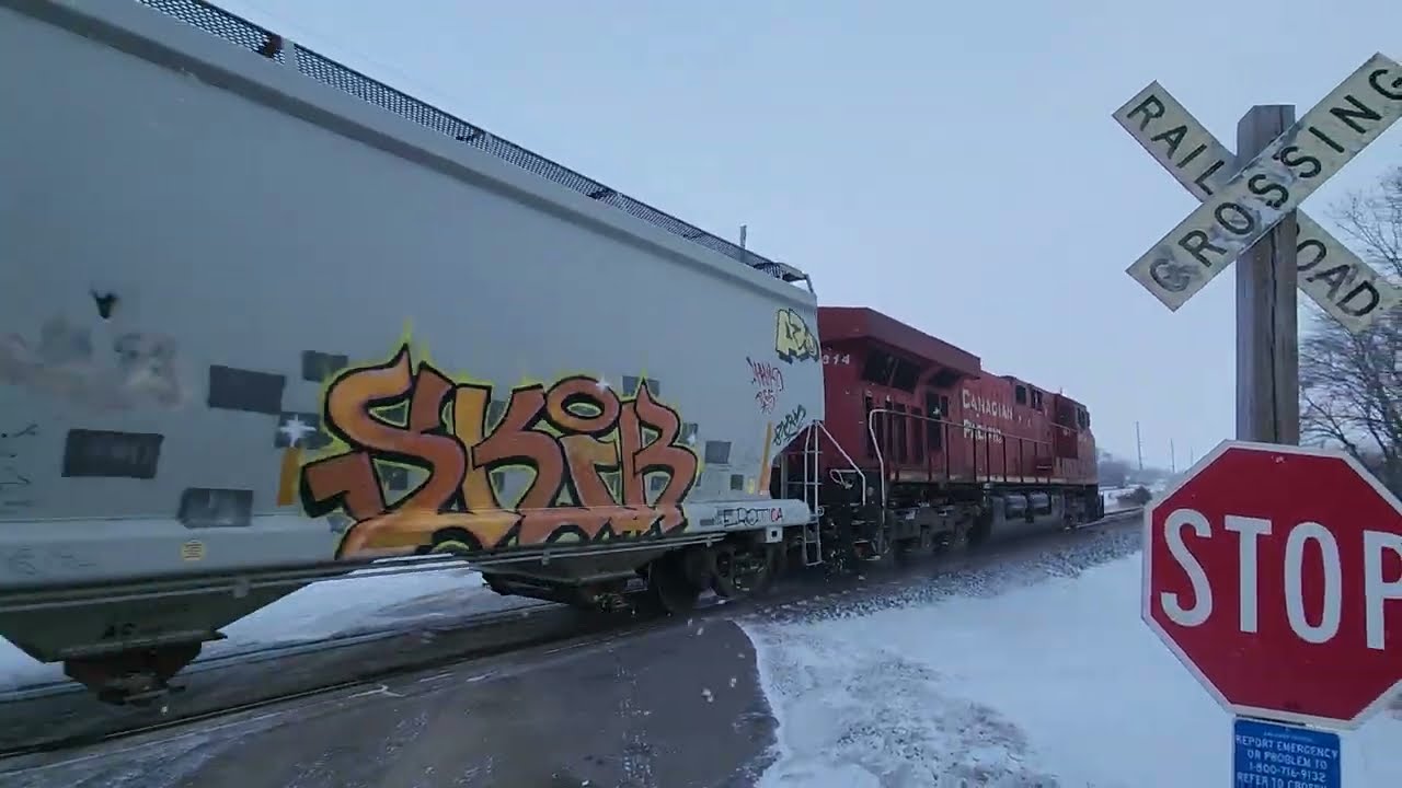 Train 242 Pulling 168 Cars Rumbled Passed South Haven, MN