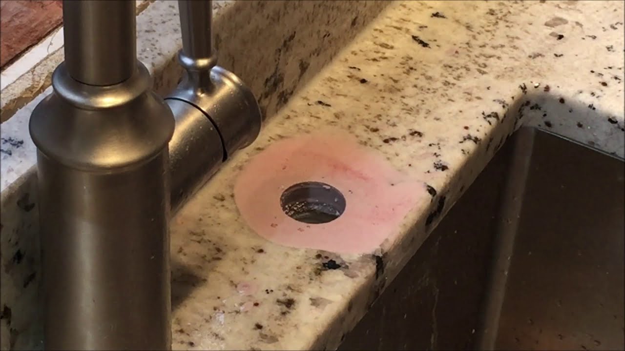 How to Drill a hole in Granite - Installing a garbage disposal air switch