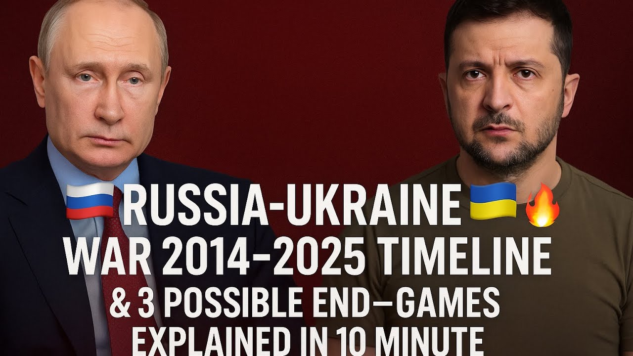 Russia-Ukraine War 2014-2025 Timeline 🔥 & 3 Possible End-Games Explained in 10 Minutes