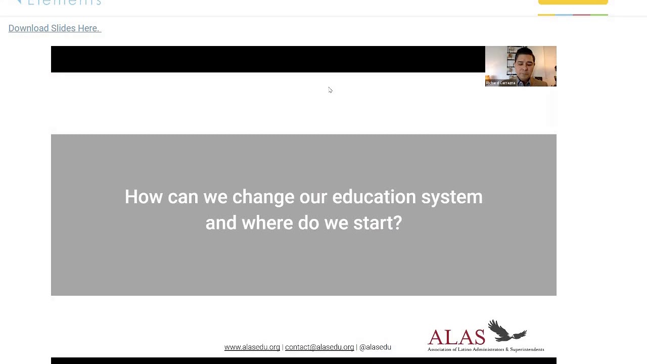 Dr. Goffney speaking on an Association of Latino Administrators and Superintendents (ALAS) webinar