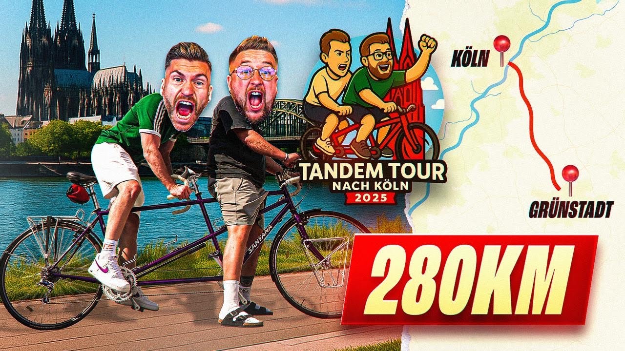 Wir haben ein 30 Jahre altes TANDEM FAHRRAD gekauft um von GRÜNSTADT → KÖLN zu FAHREN (280km) 😱🚴