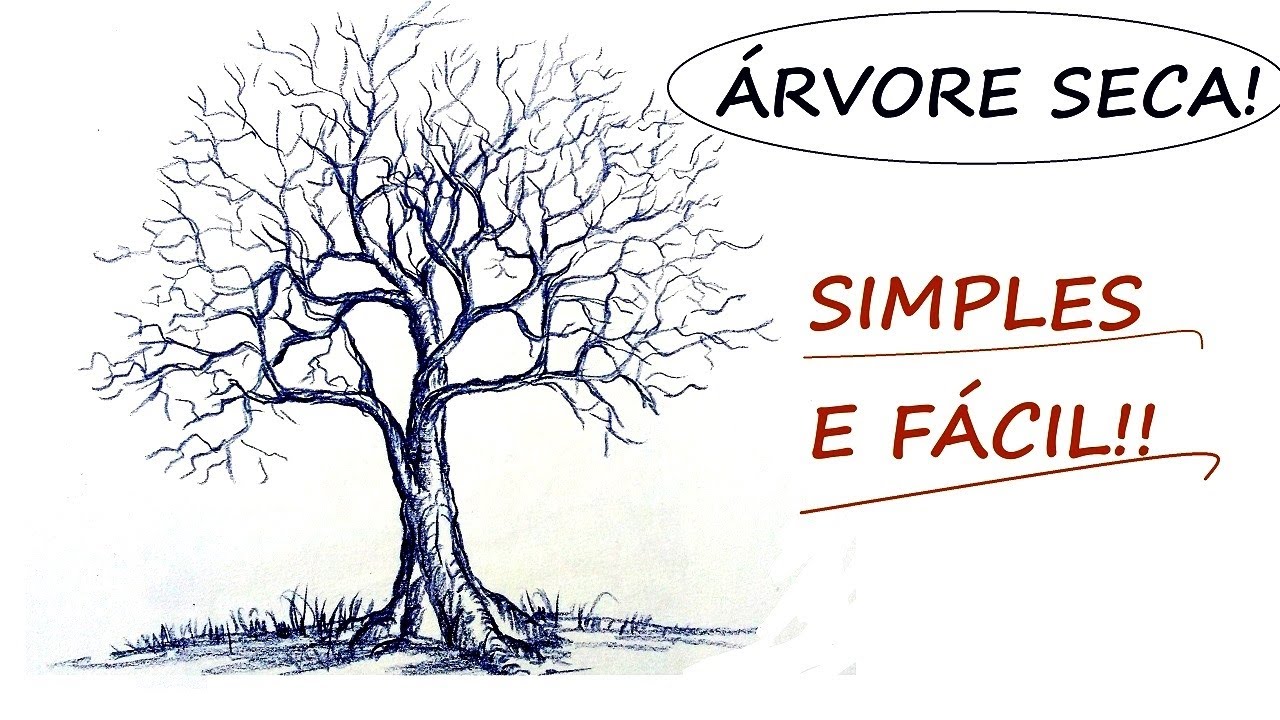 Como DESENHAR uma ÁRVORE SECA! Com o PASSO a PASSO! How to DRAW a DRY TREE!