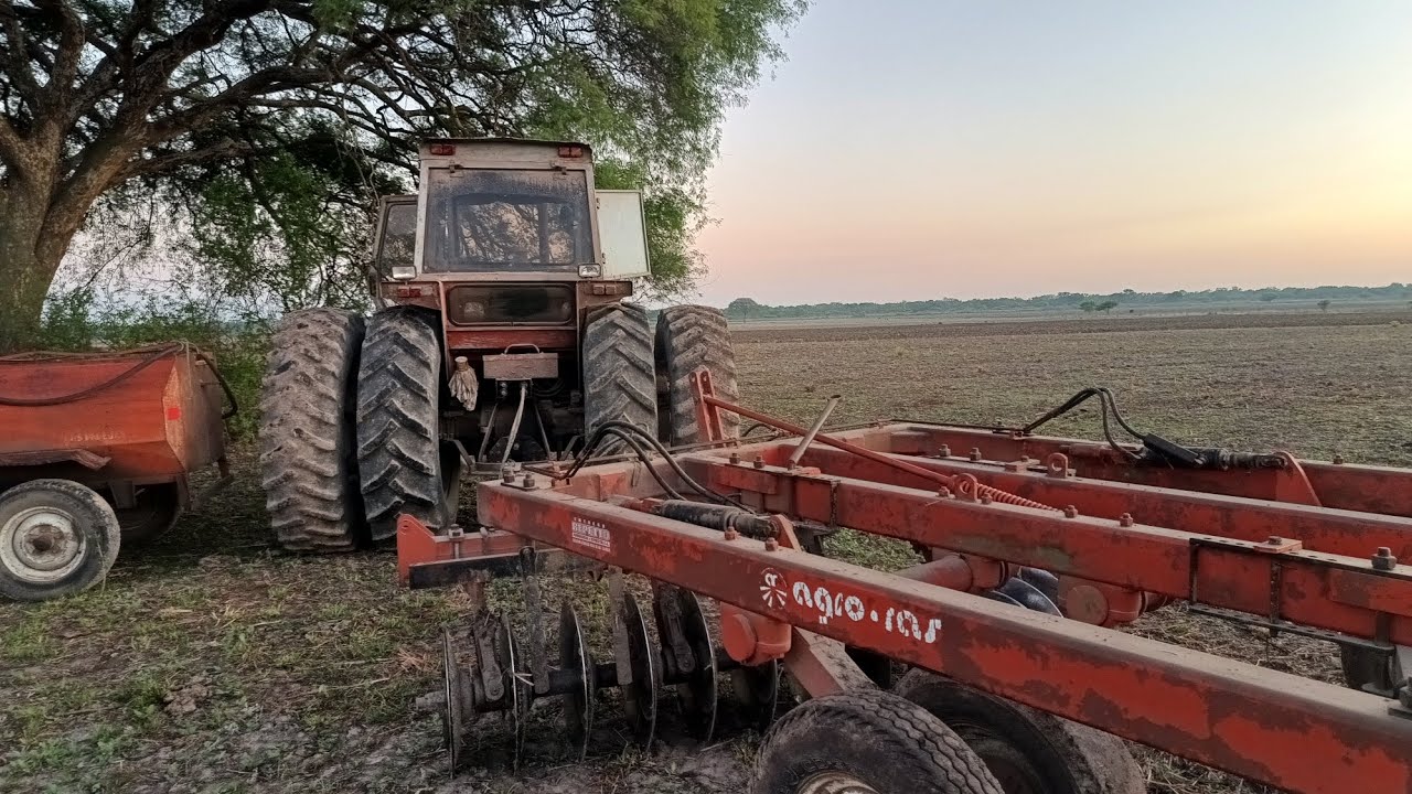 Meta disco, tumbado 45 hectáreas de tierra dura y meta rollos