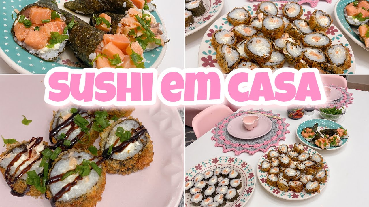 NOITE DO SUSHI | FIZ SUSHI PELA PRIMEIRA VEZ E ME SURPREENDI COM O RESULTADO | Tayane Silvia