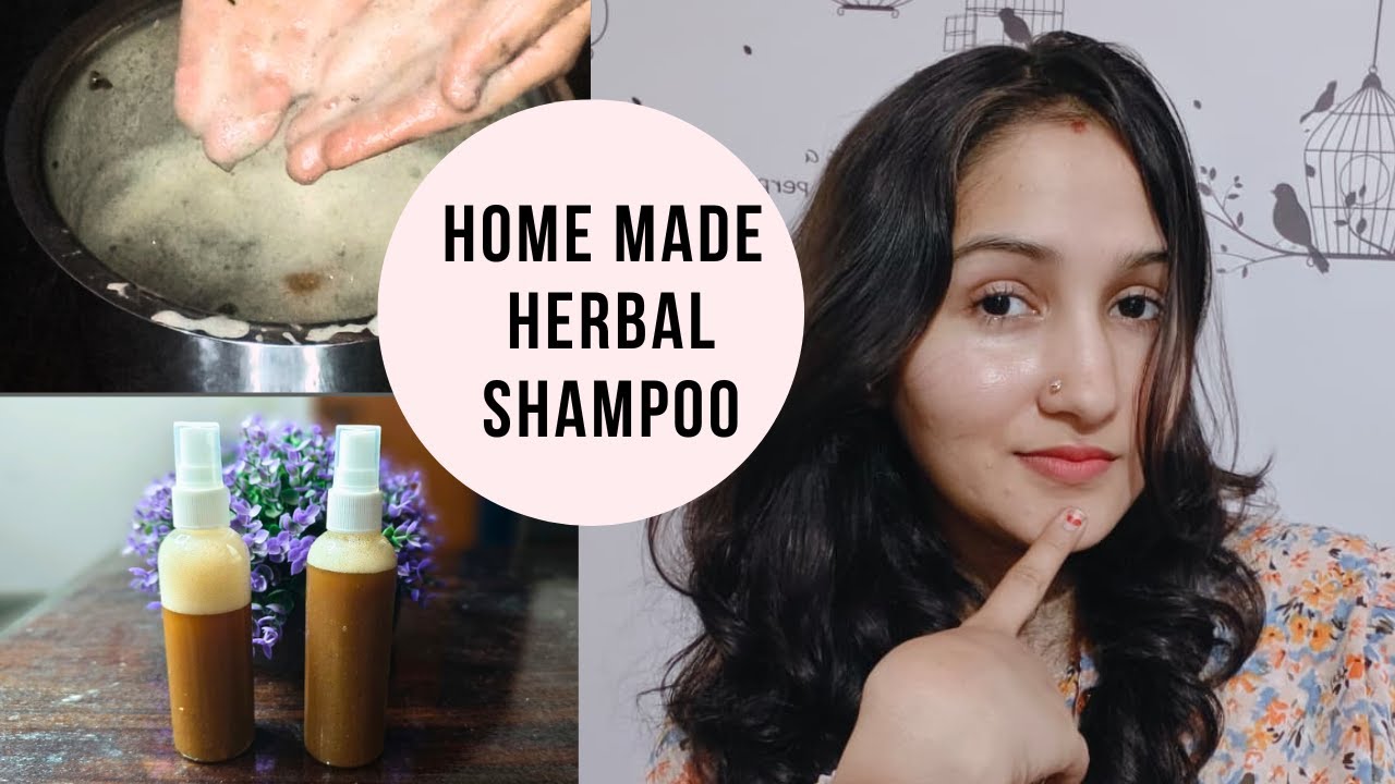 🌸 Ghar Ka Bana Herbal Shampoo | Healthy Baal in 1 Wash