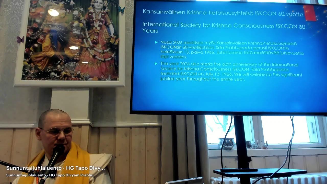 Sunnuntaijuhlaluento - HG Tapo Divyam Prabhu