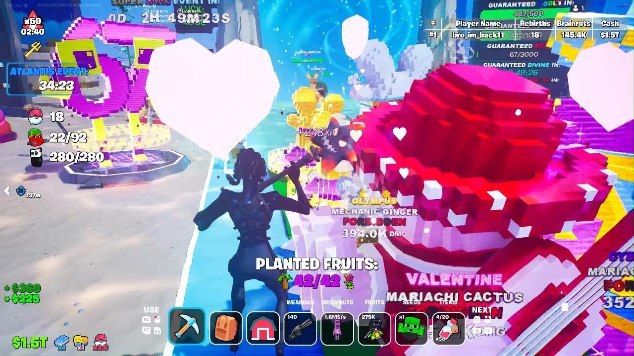 The second admin abuse of Fruits Versus brainrots