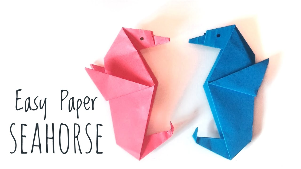 Origami seahorse | How to make a paper seahorse | seahorse making | origami seahorse easy