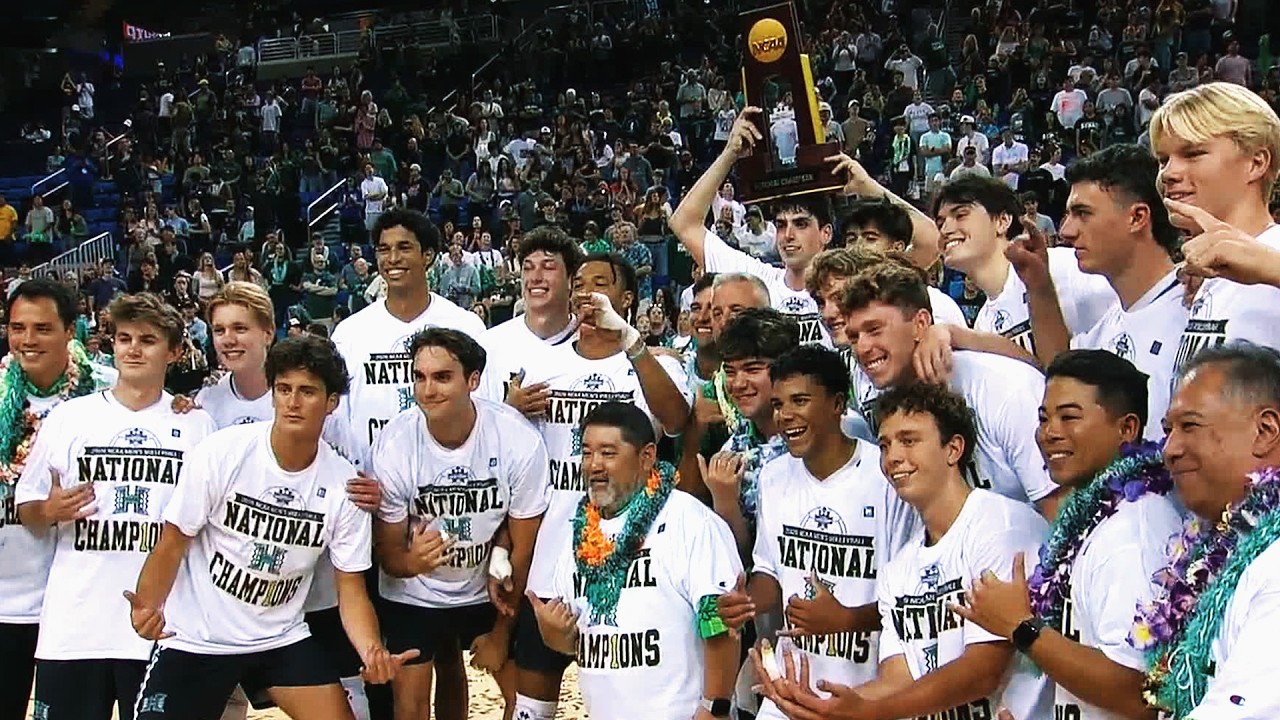 Final point, celebration from Hawaii's third NCAA men's volleyball title in six years
