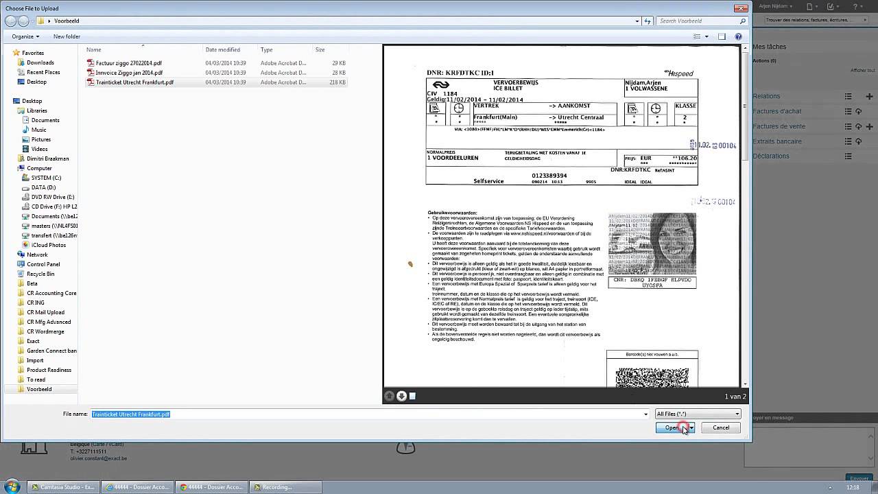 Vid&eacute;o d'Instruction Exact Online Starter Comptable