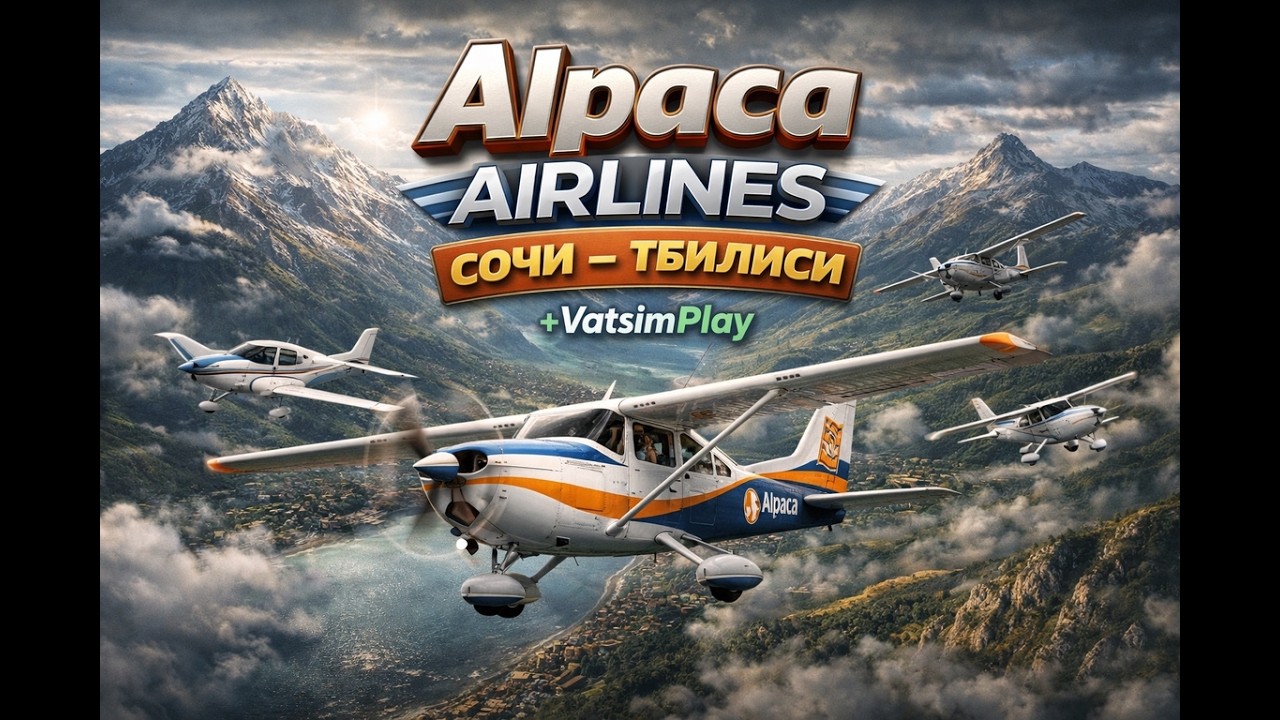 [Alpaca Airlines] [Сочи-Тбилиси] [Совместные Полеты с VATSIMPLAY] [208B] [VATSIM]