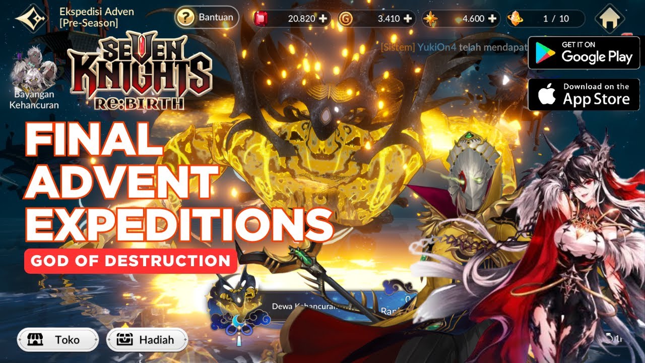 FULL BATTLE GOD OF DESTRUCTION, ADVENT EXPEDITION 🔥 | Seven Knights Rebirth