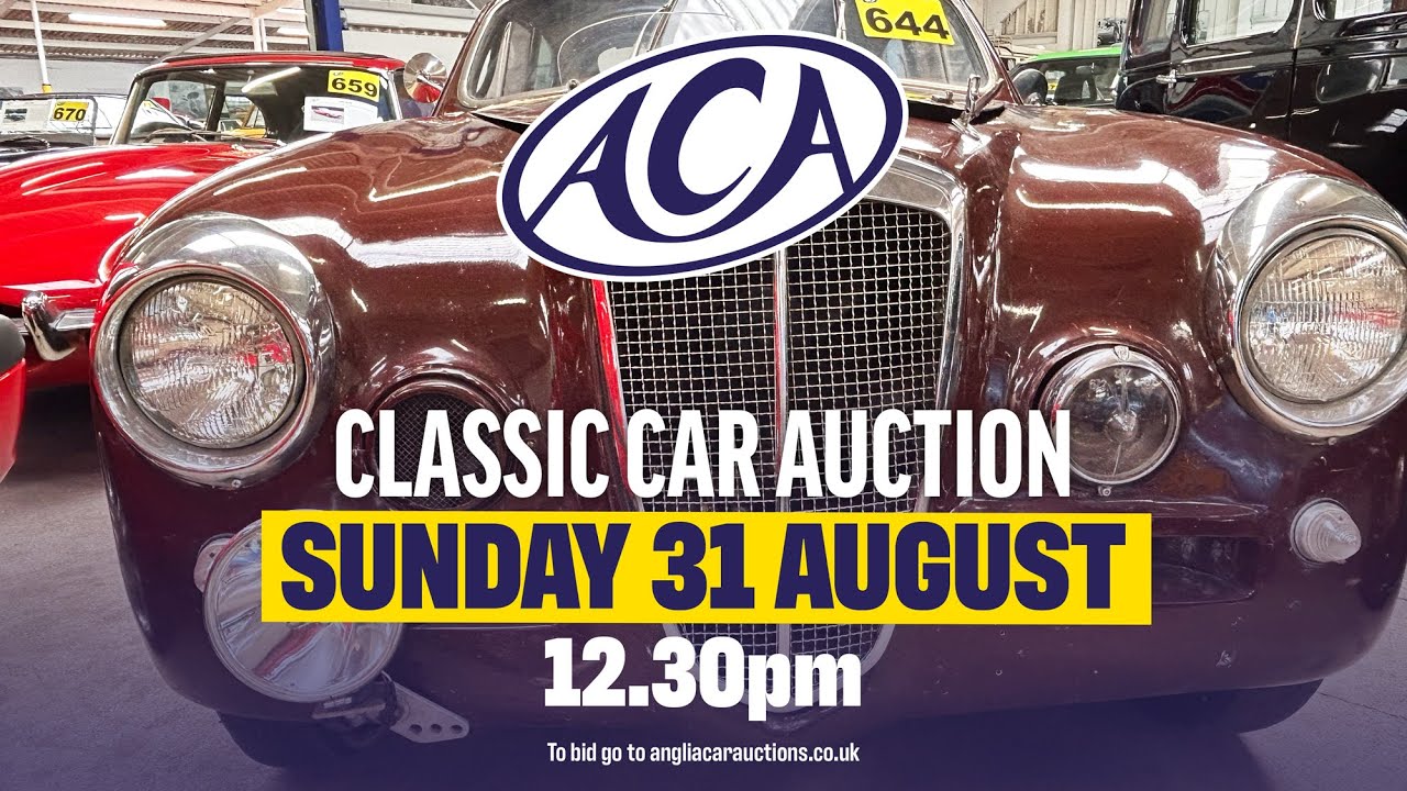 LIVE CLASSIC CAR AUCTION! Anglia Car Auctions August 2025 sale - Day Two