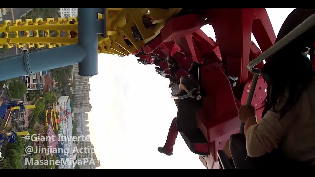 Giant Inverted Boomerang Back Seat Onride Mounted Go Pro 1080P HD Jinjiang Action Park