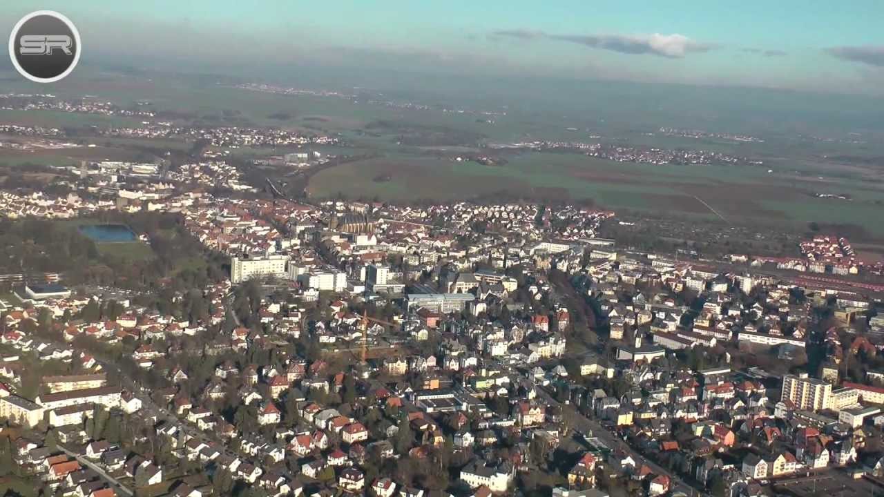 Friedberg aus der Luft von oben - Full HD Video