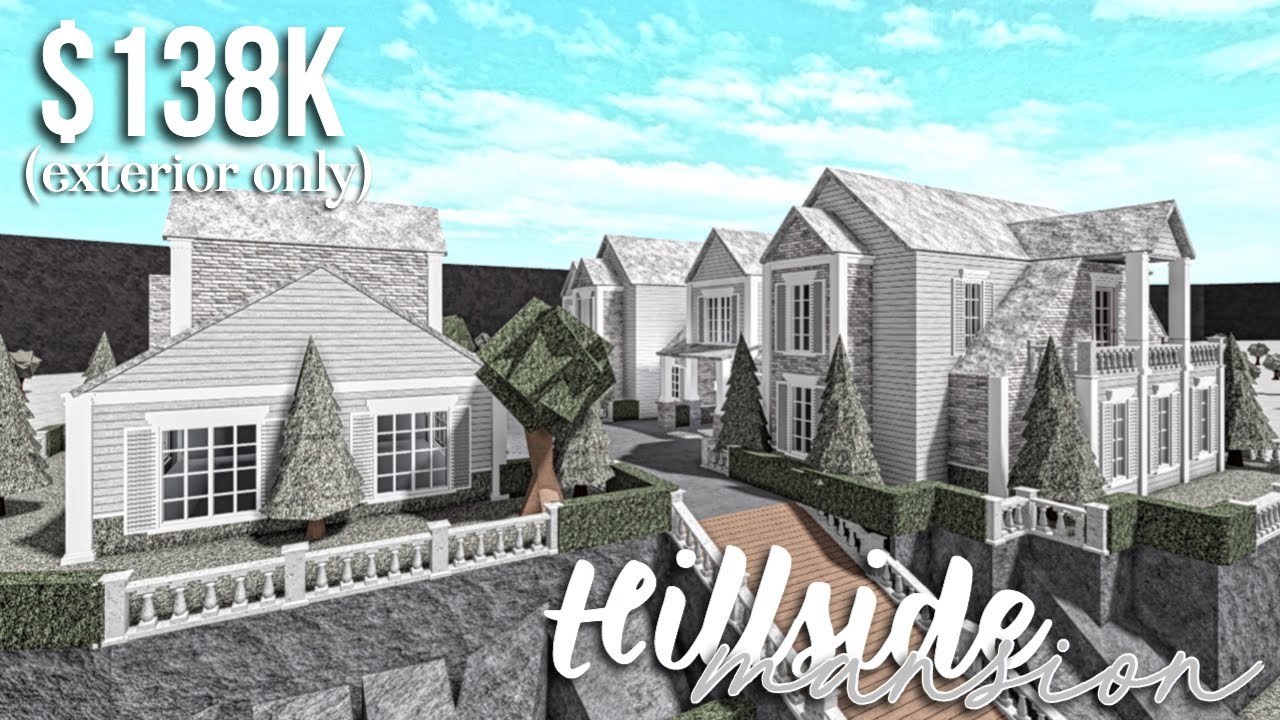 Hillside Mansion (part 1-exterior) | Roblox Bloxburg | GamingwithV
