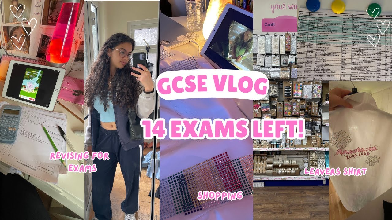 ✨🌸 DAY IN MY LIFE WITH 14 EXAMS LEFT | leaver's shirt, shopping, revising, tips + more
