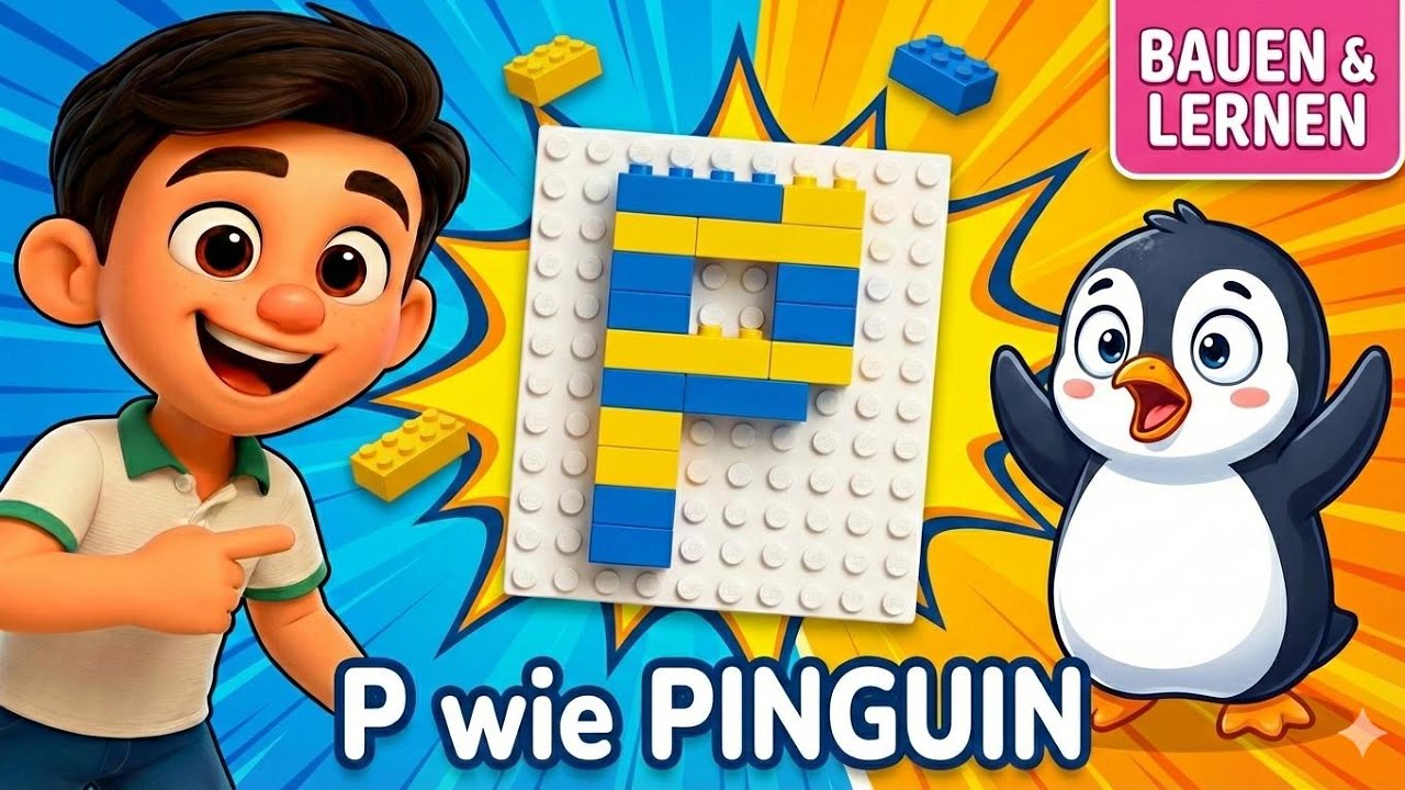 Pinguin, Pizza, Papa - Buchstabe P entdecken
