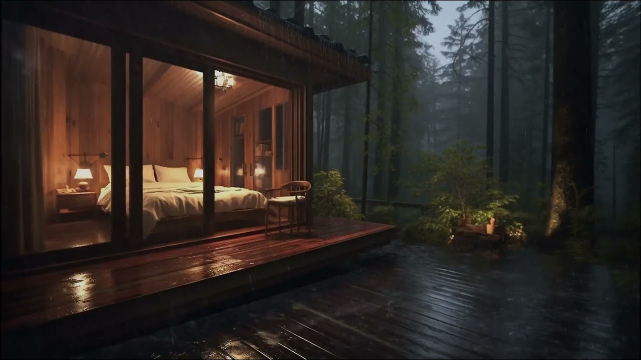 Calm Night Rain Ambience for Sleeping - Focus, Relaxation, Study