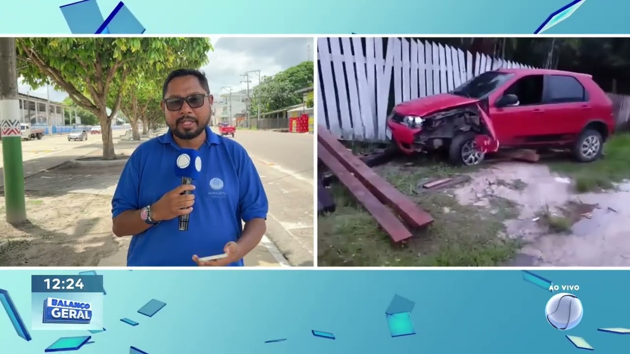 Acidente na estrada de Breves: carro parcialmente destruído