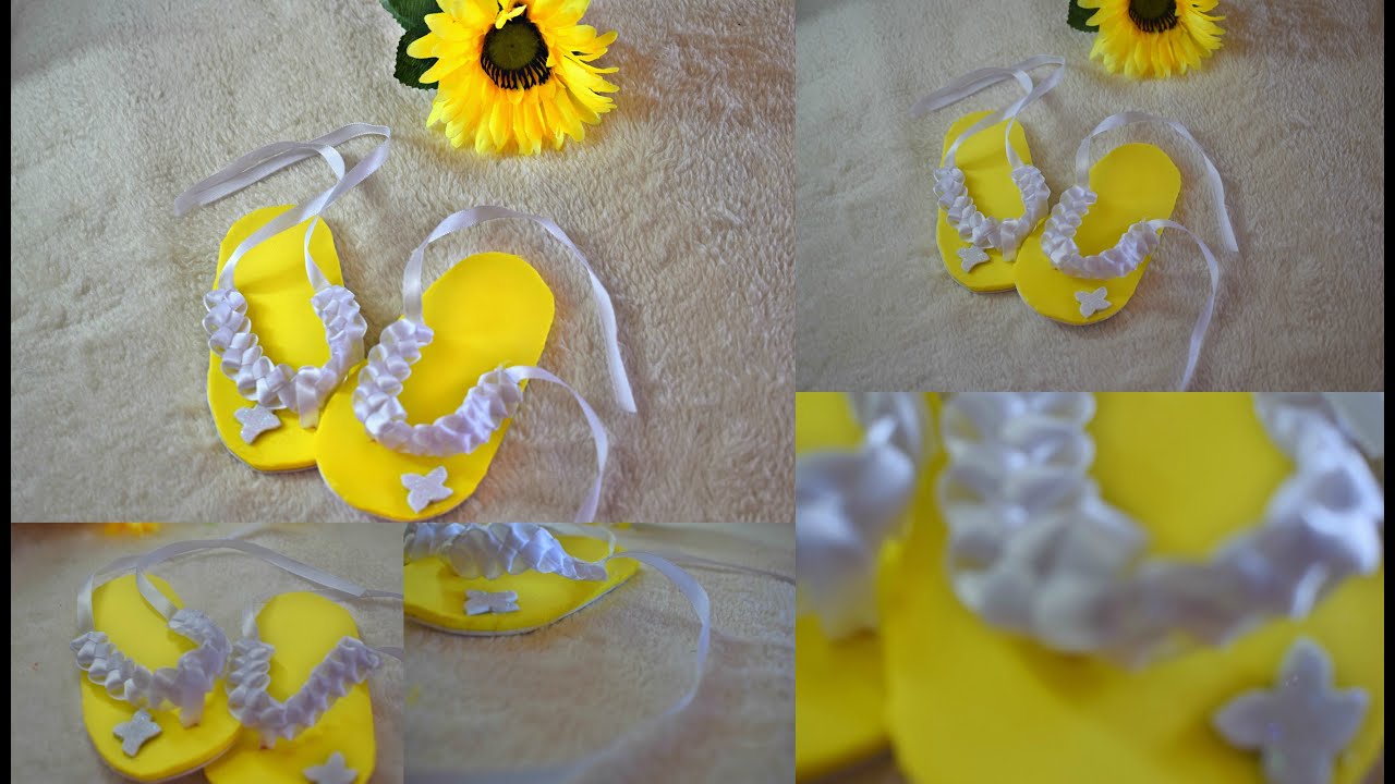 Como hacer Sandalias con goma eva o foamy  paso a paso 💖| Margari