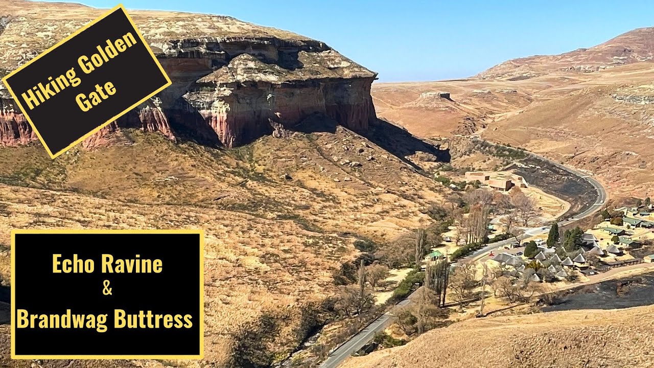 Hiking the Echo Ravine & Brandwag Buttress trails of the Golden Gate National Park, near to Clarens.