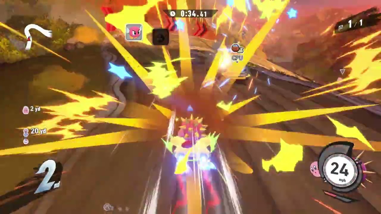 Kirby Air Riders Mount Amberfalls Kirby